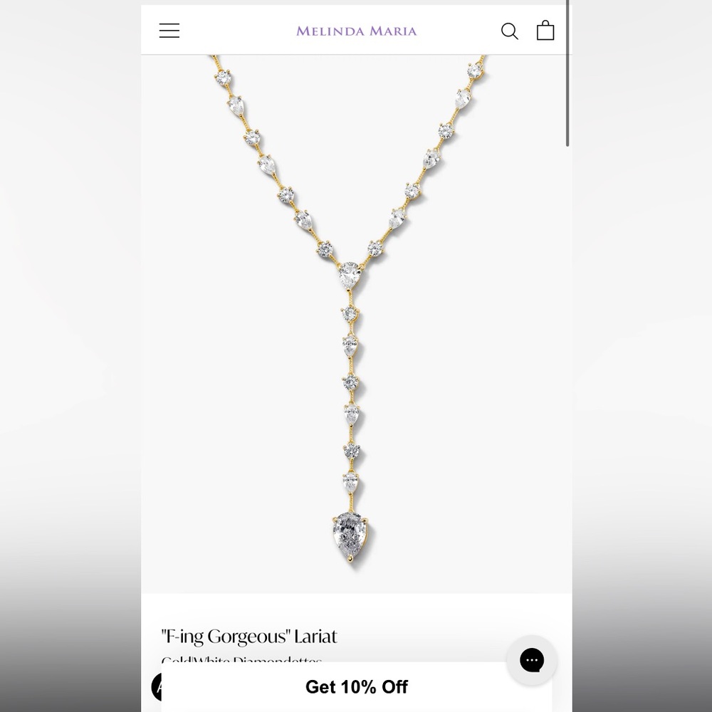 Melinda Maria "F-ing Gorgeous" Lariat Necklace